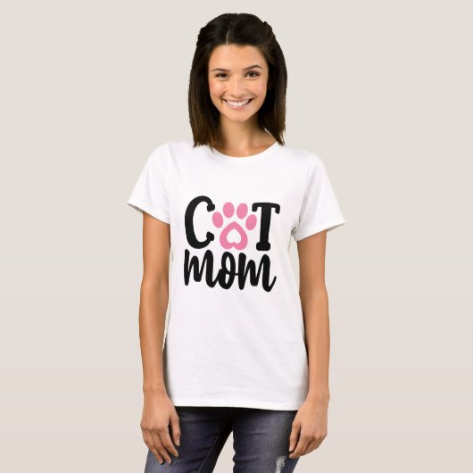 Cat mama t-shirt (Voorkant volledig)