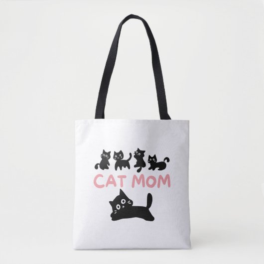 Cat mama tote bag (Voorkant)