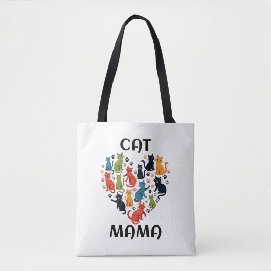 Cat mama tote bag (Voorkant)