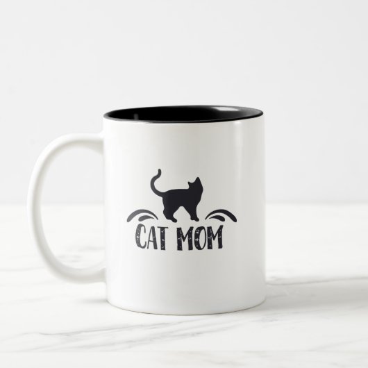Cat mama tweekleurige koffiemok (Links)