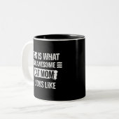 Cat mama tweekleurige koffiemok (Voorkant links)