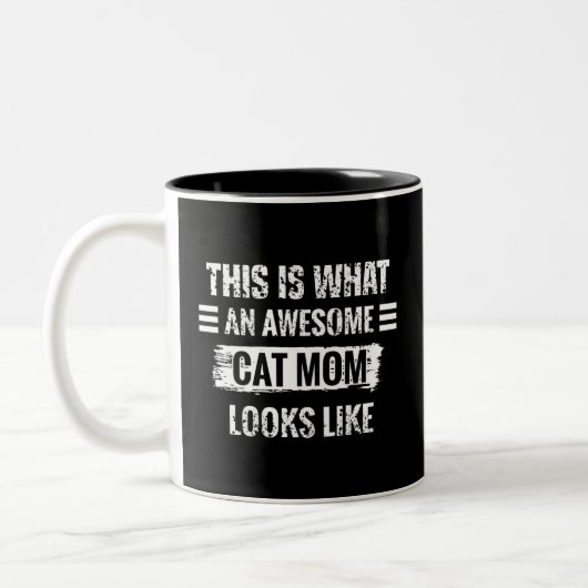 Cat mama tweekleurige koffiemok (Links)
