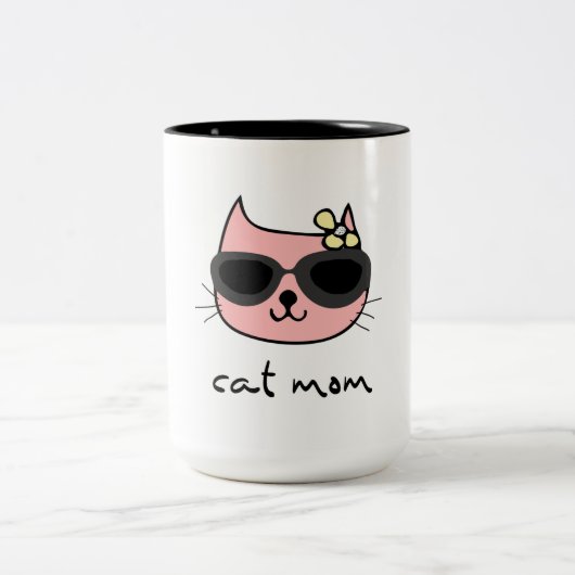 Cat mama tweekleurige koffiemok (Center)