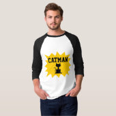 CAT MAN CATMAN MANNEN Retro T-Shirts (Voorkant volledig)