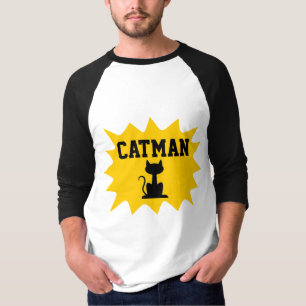 CAT MAN CATMAN MANNEN Retro T-Shirts