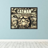 CAT-MAN Comics Canvas Print (Insitu (Houten vloer))