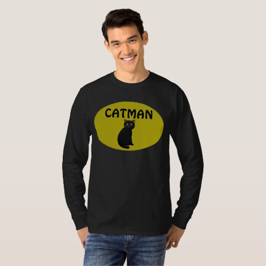 CAT-MAN (Kat Dad) T-Shirts van Mannen (Voorkant volledig)