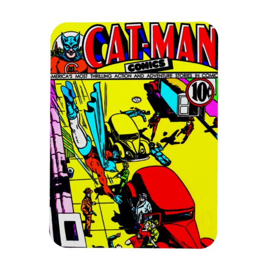 Cat-Man stripmagneet uit 1940 Magneet (Verticaal)