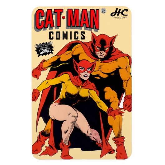 CAT-MAN Strips Retro Magneet (Verticaal)