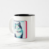 Cat Manchester in glazen Tweekleurige Koffiemok (Voorkant links)