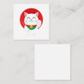 Cat Maneki Neko Japan Lucky Cat Funny Gift Idea Notitiekaartje (Voorkant / Achterkant)