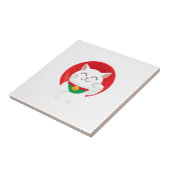 Cat Maneki Neko Japan Lucky Cat Funny Gift Idea Tegeltje (Zijkant)