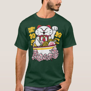 Cat Maneki Neko Japans Ramen Bowl Graphic160 T-shirt