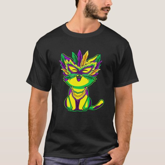Cat Mardi Gras T-shirt (Voorkant)