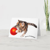 Cat-masy Purrfect Christmas Kitty Cat Cute Feestdagen Kaart (Voorkant)