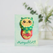 Cat Matryoshka Doll Briefkaart (Staand voorkant)