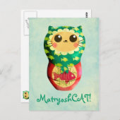 Cat Matryoshka Doll Briefkaart (Voorkant / Achterkant)
