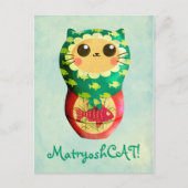 Cat Matryoshka Doll Briefkaart (Voorkant)