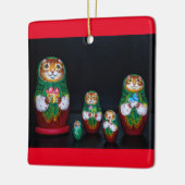 Cat Matryoshka keramisch Ornament (Links)