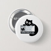 Cat Mature inhoud Ronde Button 5,7 Cm (Voorkant /achterkant)