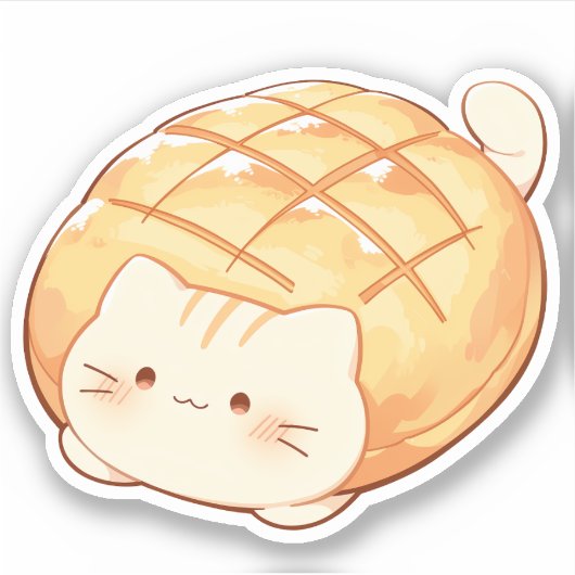 Cat Melon Bread Sticker (Voorkant)