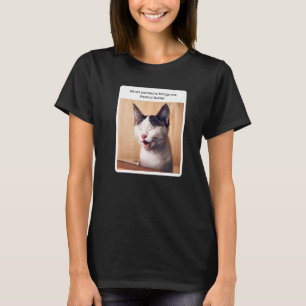 Cat Meme als iemand me pindakaas brengt T-shirt