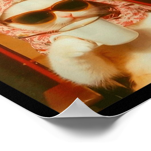 Cat Meme Average Monday 9am Funny Sarcastic Back T Poster (Hoek)