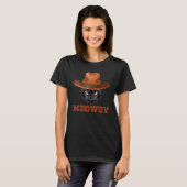 Cat Meme - Funny Mashup between Meow and Howdy - i T-shirt (Voorkant volledig)