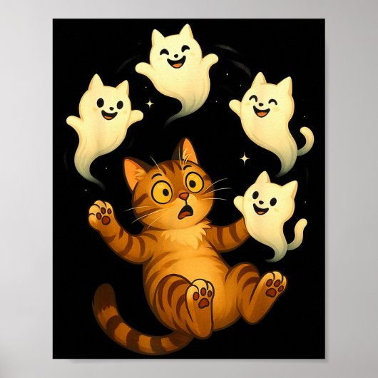 Cat Meme Funny Soky Halloween Kitty  Poster (Voorkant)