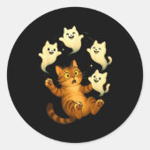Cat Meme Funny Soky Halloween Kitty  Ronde Sticker (Voorkant)