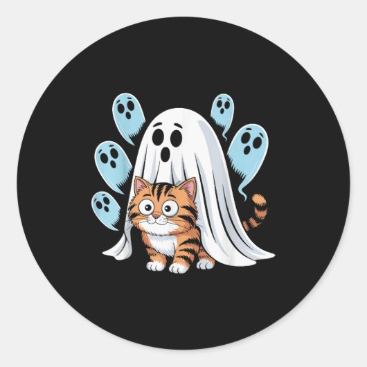 Cat Meme Funny Soky Halloween Kitty  Ronde Sticker (Voorkant)