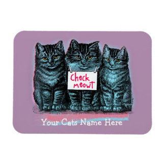  Cat Meme Magnet 'Check Meowt' Magneet