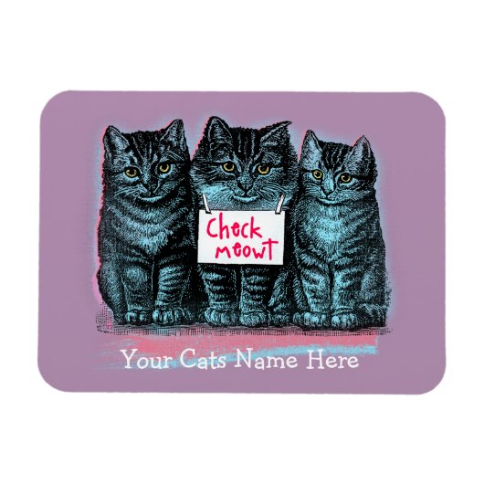  Cat Meme Magnet 'Check Meowt' Magneet (Horizontaal)