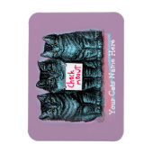  Cat Meme Magnet 'Check Meowt' Magneet (Verticaal)