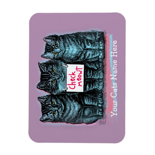  Cat Meme Magnet 'Check Meowt' Magneet (Verticaal)