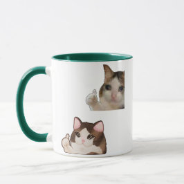 Cat Meme Thumbs Up Funny OK Cat Meme Kitten Mug Mok