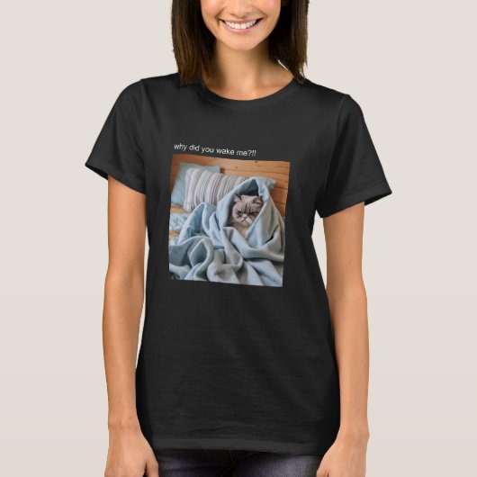 Cat Meme Tshirt Gekke Cat Funny Kat Meow Hiss Ki (Voorkant)
