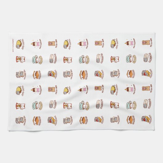 CAT MEMES keukenhanddoek (Horizontaal)