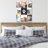 Cat Memorial aangepaste fotocollage in liefdevol g Canvas Afdruk (Insitu (Slaapkamer))