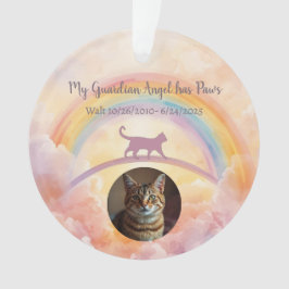 Cat Memorial Acrylic Ornament Rainbow Bridge