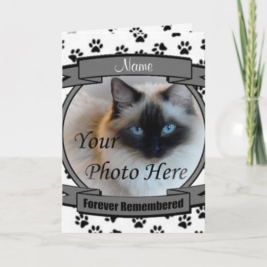 Cat Memorial Announcement - Forever herdacht Aankondiging (Voorkant)