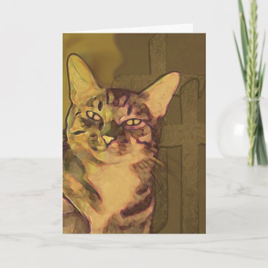 Cat memorial card kaart (Voorkant)