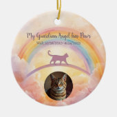 Cat Memorial Ceramic Ornament Rainbow Bridge (Voorkant)
