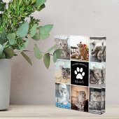 Cat Memorial Custom Pet Collage Paw Print Fotoblokken