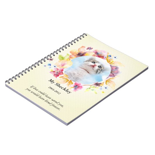 Cat Memorial Custom Photo Journal Notitieboek (Linkerzijde)