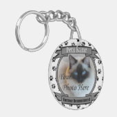 Cat Memorial - Forever herdacht - Pet Loss Cat Sleutelhanger (Voorkant Links)