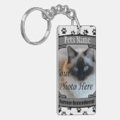 Cat Memorial - Forever herdacht - Pet Loss Cat Sleutelhanger (Voorkant Links)
