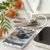 Cat Memorial - Forever herdacht - Pet Loss Cat Sleutelhanger (Voorkant Rechts)