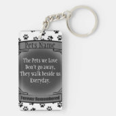 Cat Memorial - Forever herdacht - Pet Loss Cat Sleutelhanger (achterkant)