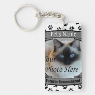 Cat Memorial - Forever herdacht - Pet Loss Cat Sleutelhanger